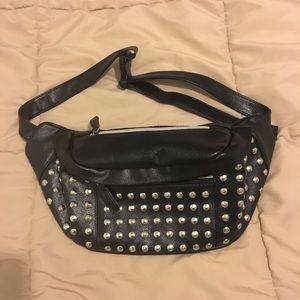 Leather Studded Fanny Pack